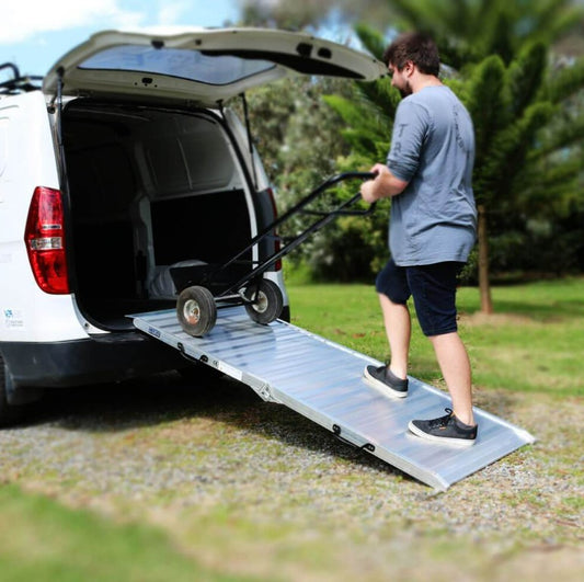 RCH0046, Aluminium Folding Walk Ramp 400kg - 2.1m Length, 