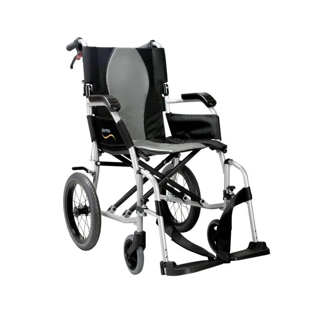 , Karma Ergo Lite Deluxe Transit Wheelchair 16", 
